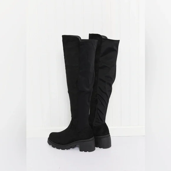 Black Legend Spell on You Lug Sole Over the Knee Boots - Picture 5 of 5